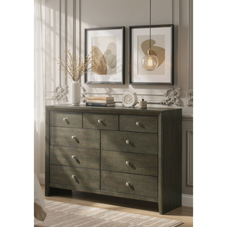 Sunvega Nine Drawer Dresser with English Dovetail Joints and Sleek Lines