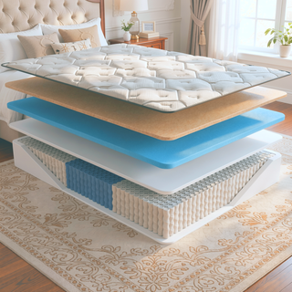 Sunvega Diamond Cleo Cooling Copper Memory Foam Hybrid Mattress with Euro-Top 14" Firm