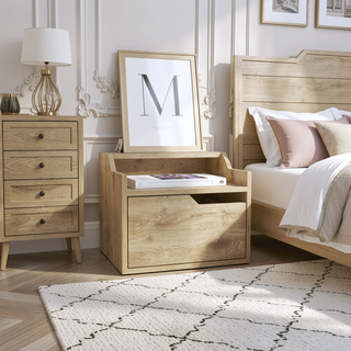 Sunvega Floating Nightstand with Single Drawer and Double-Tiered Shelf Surfaces for Bedroom