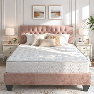 Sunvega Premium 9 Inch Medium Pocket Coil Bed in a Box Spring Mattress Queen