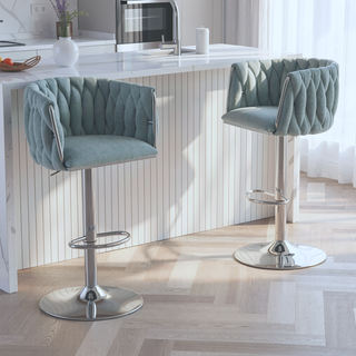 Sunvega 360 Degree Swivel Adjustable Counter Height Bar Stools Set of 2
