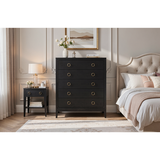 Sunvega Peppercorn Finish 5 Drawer Chest with Cedar and Felt Lining