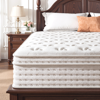 Sunvega 12'' Hybrid King Mattress with Memory Foam and Pocket Springs for Pressure Relief