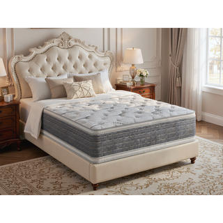 Sunvega 14.5" Thick Twin XL Pillow Top Two Sided Bamboo Mattress for Superior Comfort