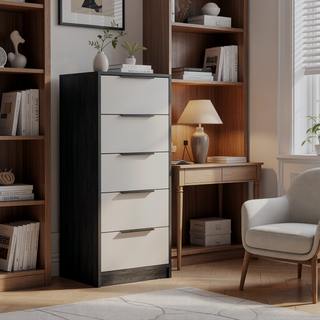 Sunvega Five Drawer Dresser with Easy Assembly for Bedroom Storage
