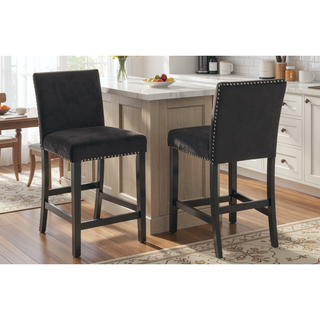 Sunvega 5-Piece Counter Height Dining Set with Faux Marble Table and Upholstered Chairs