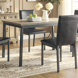 Sunvega Durable Powder Coated Metal Rectangle Dining Table for Four