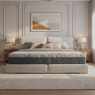 Sunvega 12" Copper Gel Cooling Memory Foam Mattress with Edge Support and Air Grid Base