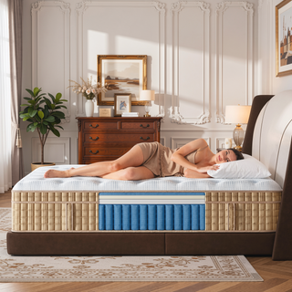 Sunvega 12 Inch Queen Hybrid Mattress with Gel Memory Foam and Pocket Springs