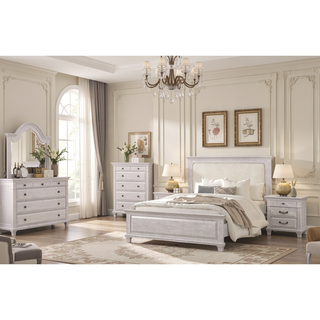 Sunvega Transitional Weathered Gray Chest with Dovetail Drawers and Dentil Molding
