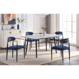 Sunvega Modern Contemporary White Sintered Stone Top Stylish Dining Table