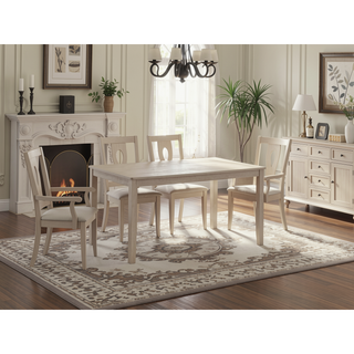 Sunvega Transitional Antique Gray Finish Rectangular Dining Table