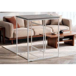 Sunvega Modern 32 Inch Rectangular Counter Height Dining Table with Grey Laminate Top