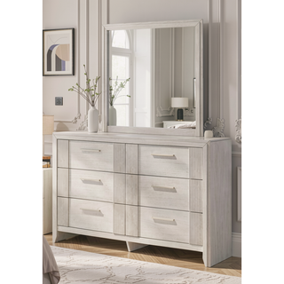 Sunvega Contemporary Brown Nightstand with Two Drawers and Rich Wood Finish