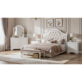 Sunvega Crystal Embellished Contemporary Dresser with Textured Crocodile Drawers