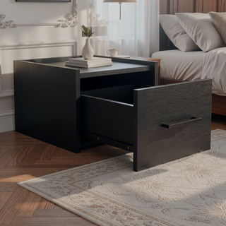 Sunvega Floating Nightstand Calion with Accessible Storage and Versatile Top Surface