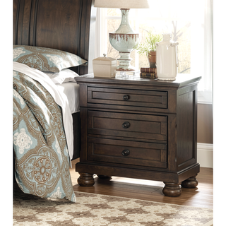 Sunvega Grayish Brown Wooden Dresser with 7 Dovetail Drawers and Antique Pewter Knobs