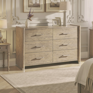 Sunvega Sarai Brown Nightstand with Spacious Drawers and Acrylic Handles