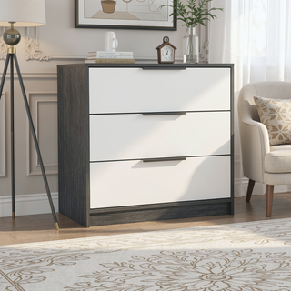 Sunvega Kaia 3 Drawer Dresser with Open Display Top and Large Storage