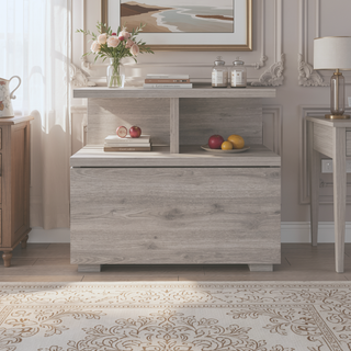 Sunvega Floating Nightstand with Large Drawer and Multiple Shelves for Storage or Decor