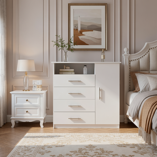 Sunvega Wall Mounted Shoe Cabinet with Mirror Door and Five Shelves