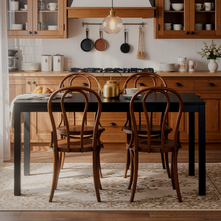 Sunvega Modern Contemporary Black Finish Rectangular Wooden Dining Table