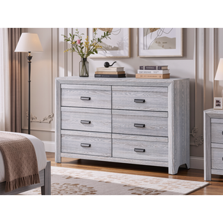Sunvega Contemporary Nightstand End Table with Two Storage Drawers and Metal Hand Pull