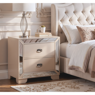 Sunvega Contemporary Pearl Nightstand With Versatility For Modern Bedroom