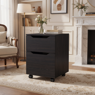 Sunvega Compact Nightstand with Door and Drawer for Small Spaces