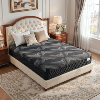 Sunvega Diamond Matrix Copper Cooling Hybrid Waterfall Top Mattress with Medium Feel