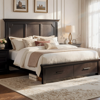 Sunvega Sturdy MDF Frame Dresser with Six Spacious Fabric Drawers