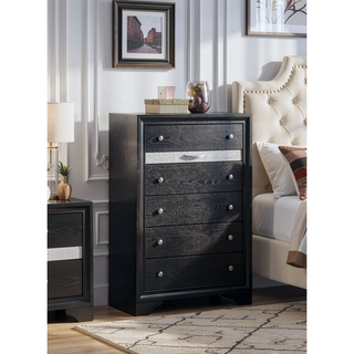 Sunvega Dark Brown Tufted Polyurethane Upholstered King Size Bed Frame