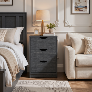 Sunvega Smokey Oak Narrow Five Drawer Dresser for Bedroom Storage