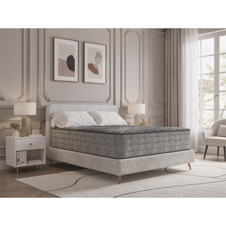 Sunvega 14 Inch Quilted Full Mattress with Cooling Ice Cover and Copper Gel