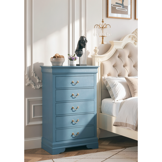 Sunvega Teal Storage Chest With Traditional Design For Classic Home Decor