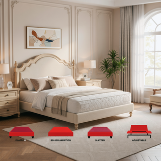Sunvega Hybrid Plush King Size Foam Mattress with Soft Knit Cover and Edge Support