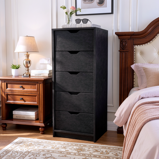 Sunvega Dillon 5 Narrow Drawer Dresser Tall Chest of Drawers with Pull-Out Mechanism