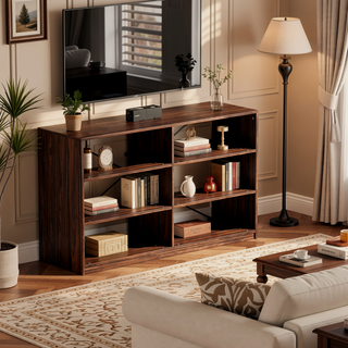 Sunvega Sturdy MDF Frame Dresser with Six Spacious Fabric Drawers