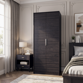 Sunvega Sleek Contemporary Armoire for Bedroom Office Living Room Storage
