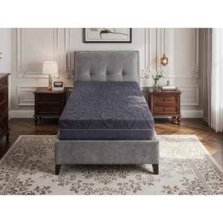 Sunvega Firm Comfort 8" Twin Size Gel-Infused Memory Foam Hybrid Mattress in Dark Gray
