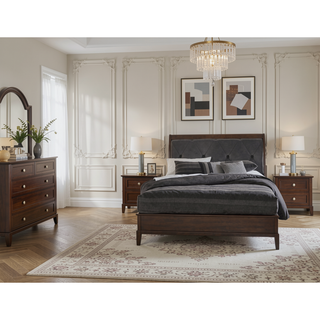 Sunvega Gray Finish Birch Veneer 3 Drawer Nightstand with Nickel Hardware
