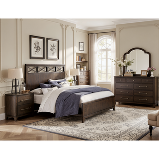 Sunvega Modern Contemporary Dark Brown Finish Nightstand with 2 Dovetail Drawers