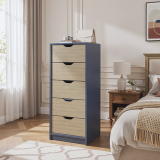 Sunvega Tall Space Efficient 5-Drawer Dresser for Nurseries and Bedrooms