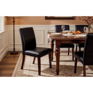 Sunvega 5 Piece Dining Set with Upholstered Chairs Bench and Faux Marble Tabletop
