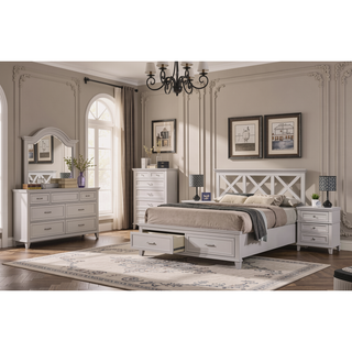 Sunvega Transitional 5 Drawer Chest with French Dovetail and Custom Hardware