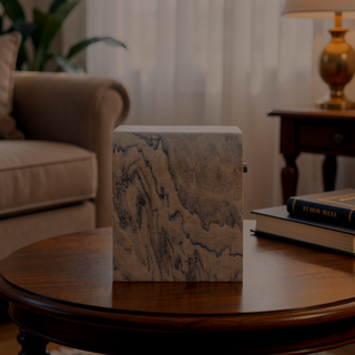 Sunvega Timeless Elegance 1-Drawer Marble Nightstand for Bedroom