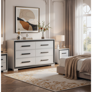 Sunvega Sleek Silver Finish Nightstand With Integrated Speaker and Cooler