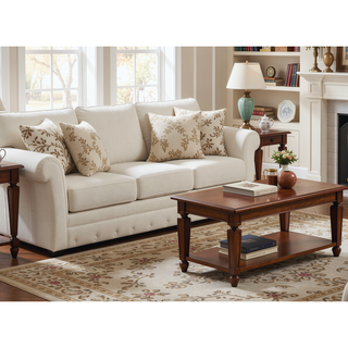 Sunvega Farmhouse Style Rustic Finish Upholstered Cushion Seat Dining Bench