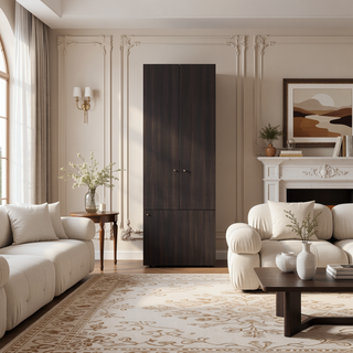 Sunvega Three-Door Freestanding Closet System with Hanging Rod and Shelves