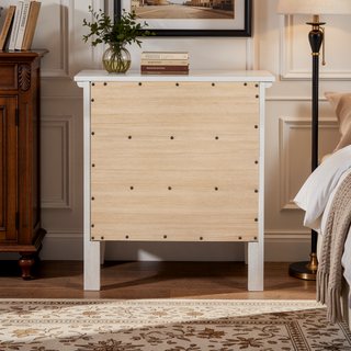 Sunvega Elegant Silver Champagne Nightstand with Durable Materials and Zero Assembly